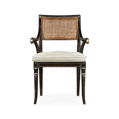Jonathan Charles Fine Furniture - William Yeoward Linden Charcoal Wash Dining Arm Chair - 530121-AC-CHW veiw 2