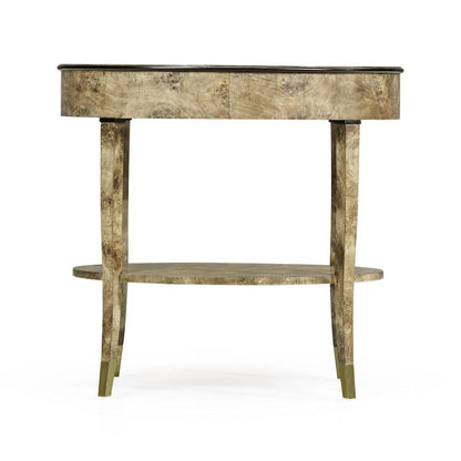 Jonathan Charles Fine Furniture - Hamilton - Oval Golden Amber Burr Bedside Table - 495998-BGA veiw 3