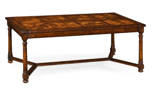 Jonathan Charles Fine Furniture - Huntingdon Walnut Rectangular Parquet Oyster Coffee Table - 493413-COS veiw 1