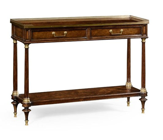 Jonathan Charles Fine Furniture - Knightsbridge French Style Mahogany Console Table with Brass Gallery - 494892-BMA veiw 1