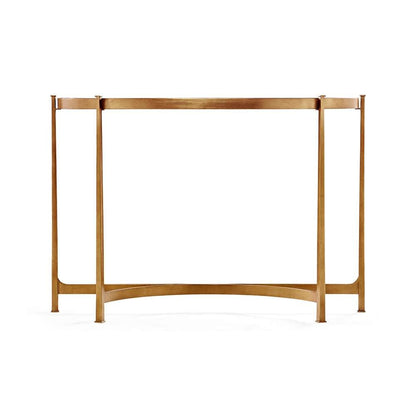 Jonathan Charles Fine Furniture - Luxe - Large Eglomise and Gilded Iron Demilune Console - 494149-G veiw 2