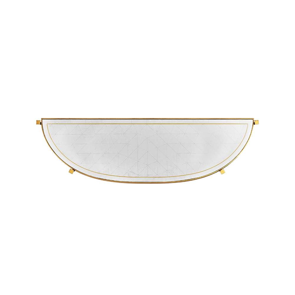 Jonathan Charles Fine Furniture - Luxe - Large Eglomise and Gilded Iron Demilune Console - 494149-G veiw 3