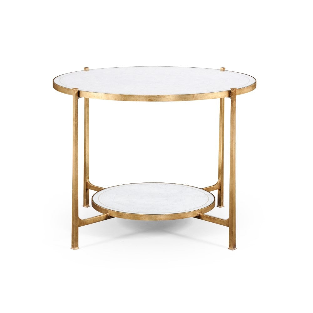 Jonathan Charles Fine Furniture - Luxe Eglomise and Gilt Iron Centre Table - 494104-G veiw 2