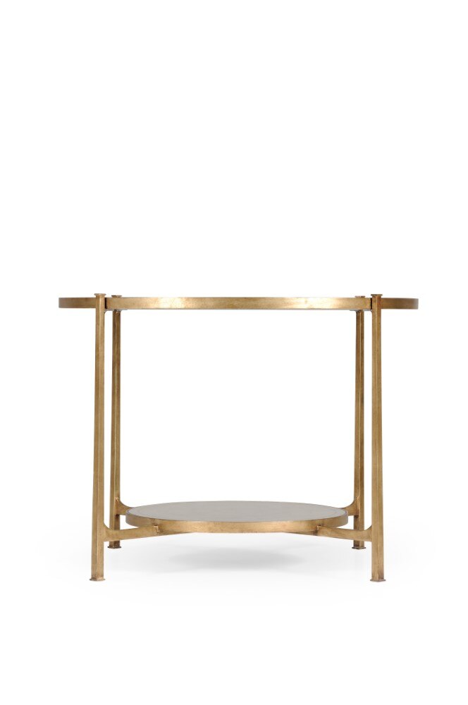 Jonathan Charles Fine Furniture - Luxe Eglomise and Gilt Iron Centre Table - 494104-G veiw 3