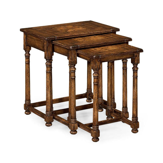 Jonathan Charles Fine Furniture - Huntingdon - Nest Of Three Walnut Oyster Tables - 493429-COS veiw 1
