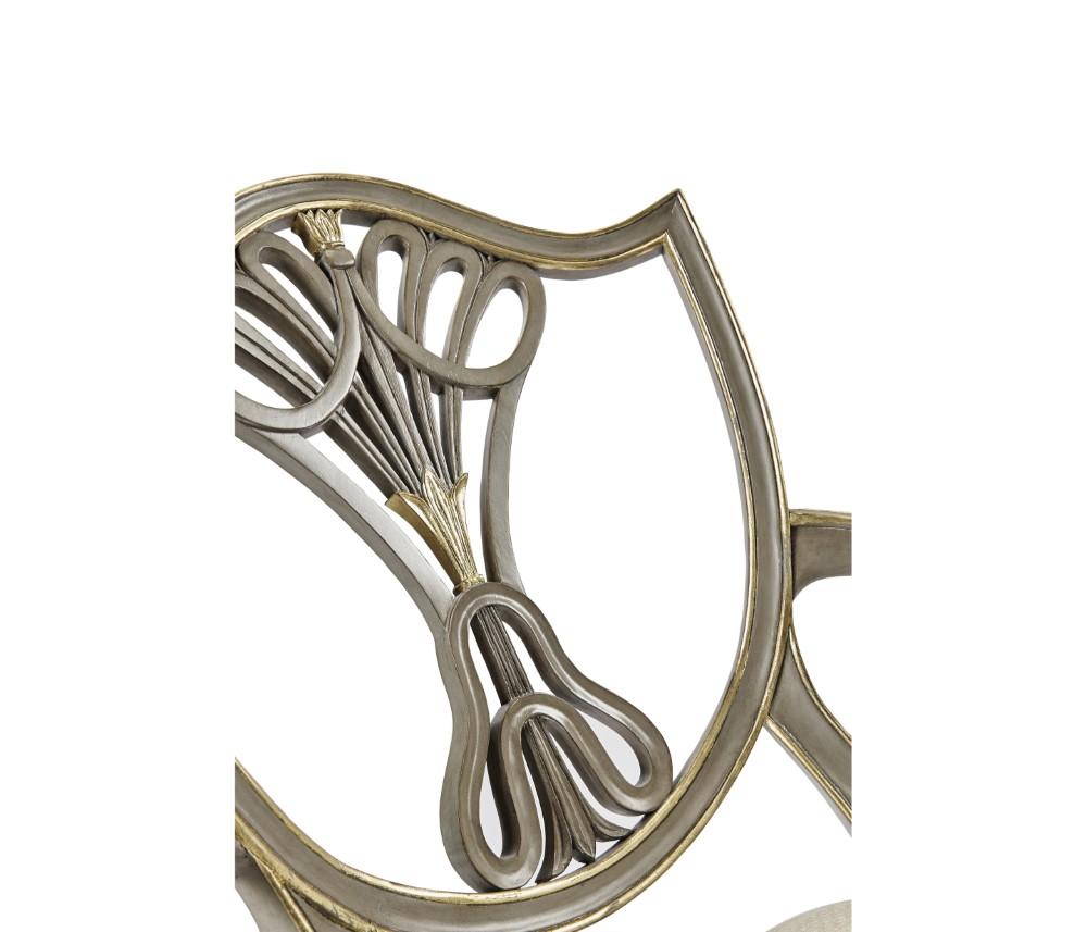 Jonathan Charles Fine Furniture - Buckingham - Sheraton Buckingham Grey and Gilded Dining Armchair with Shield Back - 495819-AC-PBG-F200 veiw 4