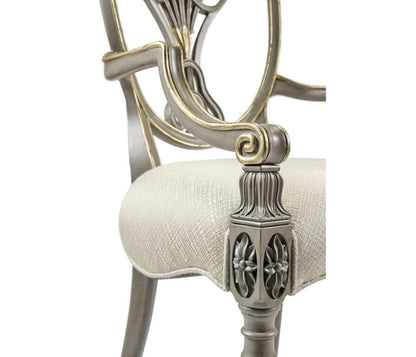 Jonathan Charles Fine Furniture - Buckingham - Sheraton Buckingham Grey and Gilded Dining Armchair with Shield Back - 495819-AC-PBG-F200 veiw 5