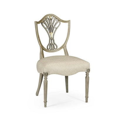 Jonathan Charles Fine Furniture - Buckingham - Sheraton Buckingham Grey and Gilded Dining Side Chair with Shield Back - 495819-SC-PBG-F200 veiw 1