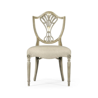 Jonathan Charles Fine Furniture - Buckingham - Sheraton Buckingham Grey and Gilded Dining Side Chair with Shield Back - 495819-SC-PBG-F200 veiw 2