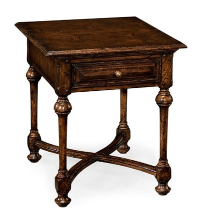 Jonathan Charles Fine Furniture - Sherwood Oak Elizabethan Dark Oak Square Side Table - 493371-TDO veiw 1