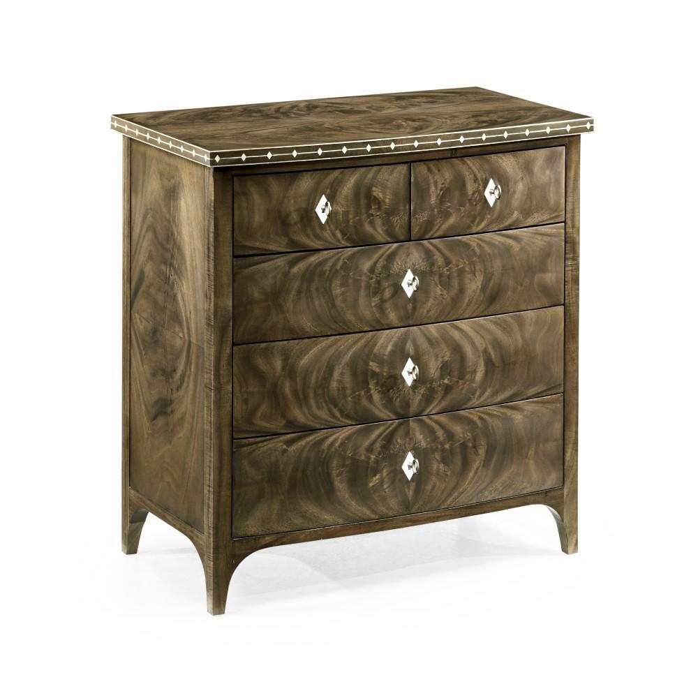 Jonathan Charles Fine Furniture - Buckingham - Small Bleached Mahogany Chest Of Drawers with Bone Inlay - 495832-MBL veiw 1