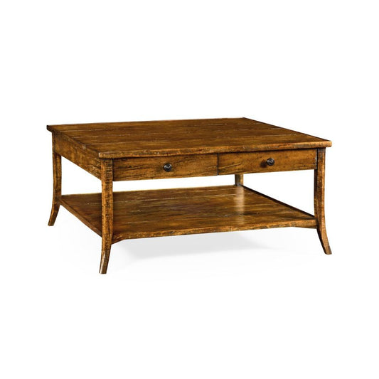 Jonathan Charles Fine Furniture - Casually Country - Square Coffee Table In Country Walnut - 491041-CFW veiw 1