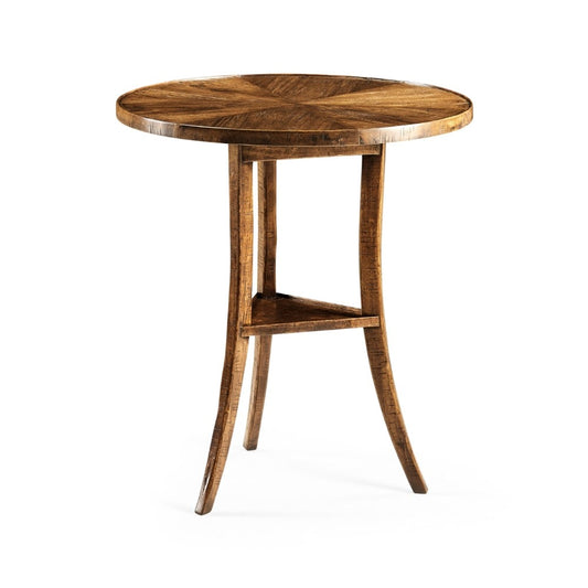 Jonathan Charles Fine Furniture - Casually Country - Walnut Country Style Round Lamp Table - 491022-CFW veiw 1