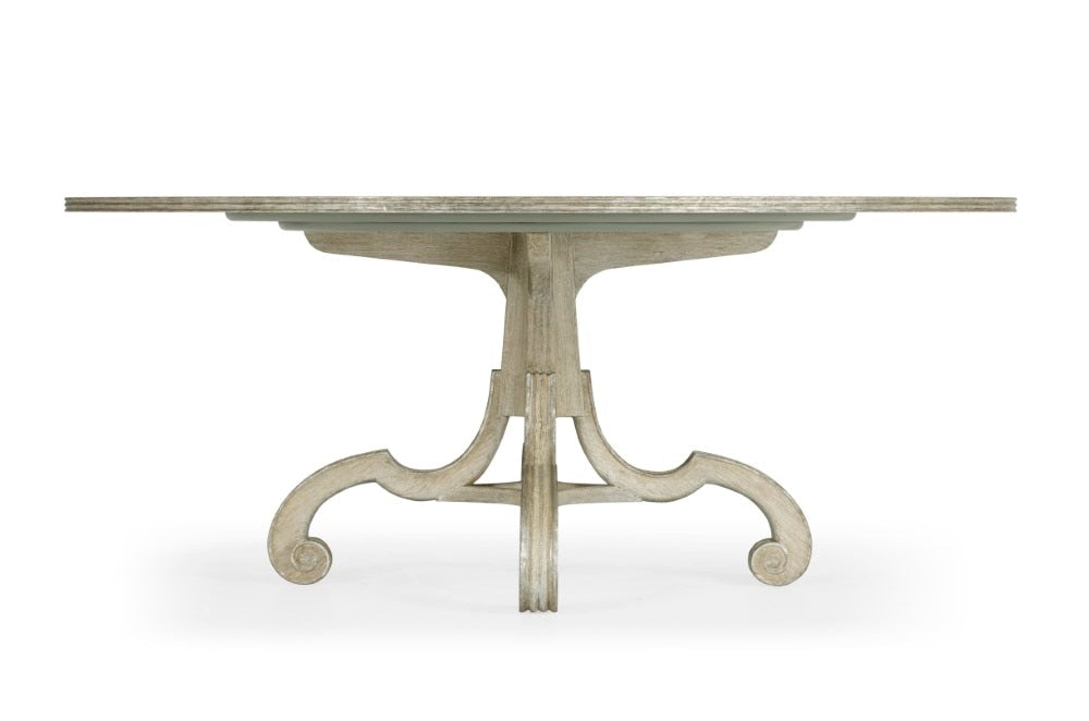 Jonathan Charles Fine Furniture - William Yeoward Country House Chic 70 Lacock Venetian White Oak Dining Table with Silver Guilding - 530054-70D-VWO veiw 2