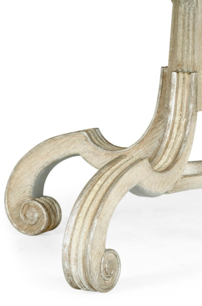 Jonathan Charles Fine Furniture - William Yeoward Country House Chic 70 Lacock Venetian White Oak Dining Table with Silver Guilding - 530054-70D-VWO veiw 4