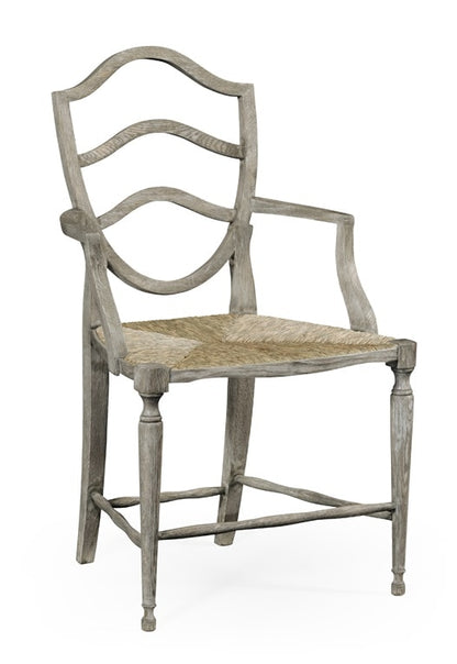 Jonathan Charles Fine Furniture - William Yeoward Country House Chic Bodiam Grey Oak Armchair - 530000-AC-GYO veiw 1