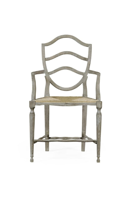 Jonathan Charles Fine Furniture - William Yeoward Country House Chic Bodiam Grey Oak Armchair - 530000-AC-GYO veiw 2