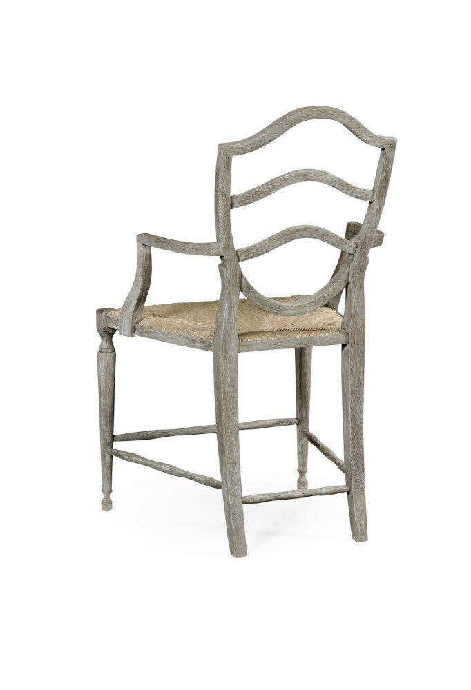 Jonathan Charles Fine Furniture - William Yeoward Country House Chic Bodiam Grey Oak Armchair - 530000-AC-GYO veiw 3
