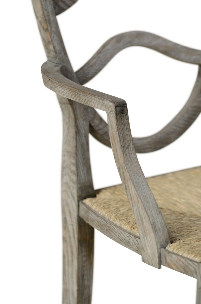 Jonathan Charles Fine Furniture - William Yeoward Country House Chic Bodiam Grey Oak Armchair - 530000-AC-GYO veiw 4