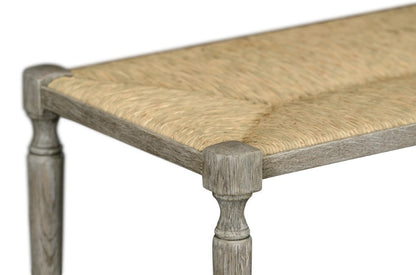 Jonathan Charles Fine Furniture - William Yeoward Country House Chic Bodiam Grey Oak Bench - 530001-GYO veiw 3