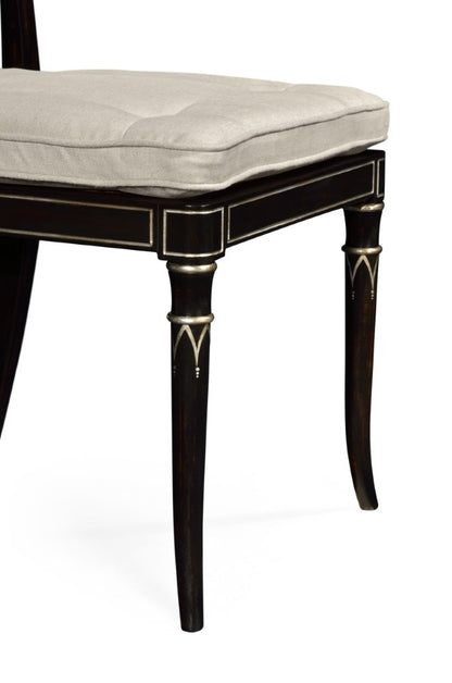 Jonathan Charles Fine Furniture - William Yeoward Uptown Classic Linden Charcoal Wash Dining Side Chair - 530121-SC-CHW veiw 3