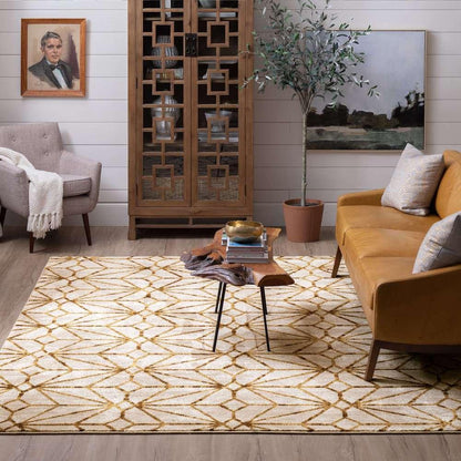 Karastan - Artisan by Scott Living Celeste Brushed Gold 8 x 11 Area Rug - 91680-10037-096132-SG veiw 4