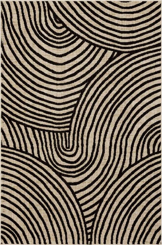 Karastan - Bobby Berk (Series 3) Remolino Onyx 8 x 11 Area Rug - 92440-90121-096132-IB veiw 1