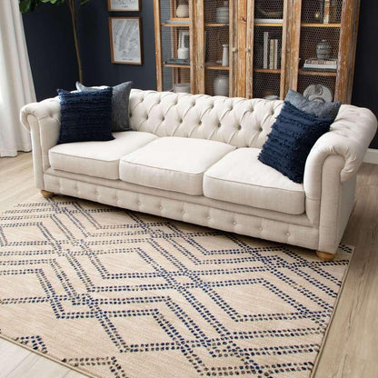 Karastan - Cosmopolitan French Affair Ink Blue 5 3in x 7 10in Area Rug - 91220-50139-063094-PK veiw 4