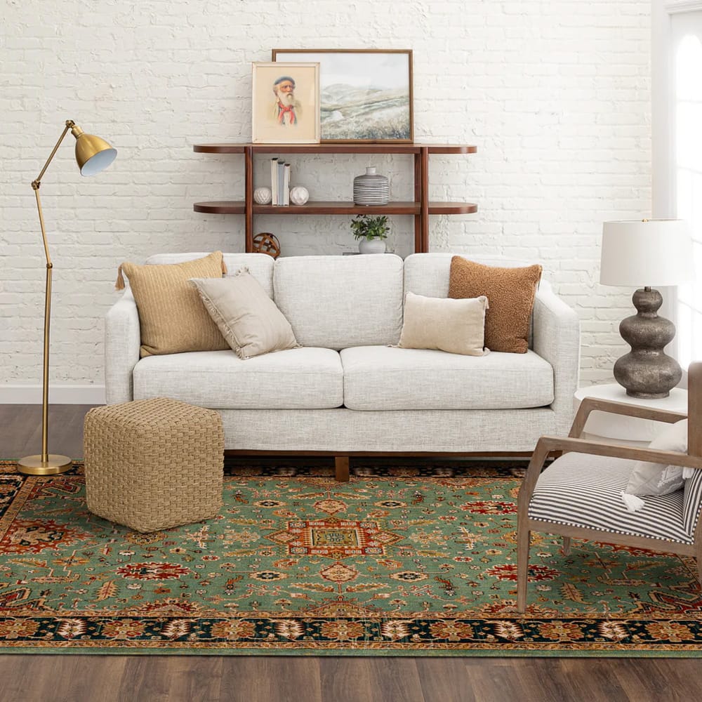 Karastan - Deir Aquamarine 5' 3" x 7' 10" Area Rug - 90665 50123 063094 IR view 9