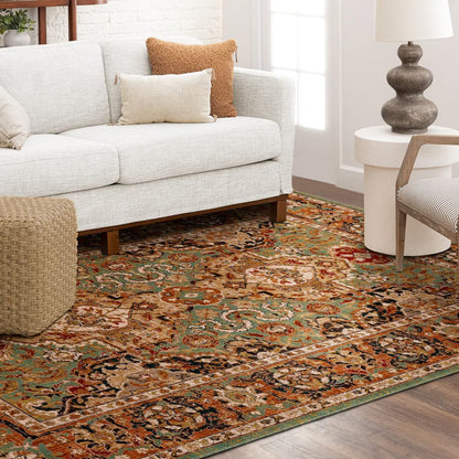 Karastan - Dhahar Aquamarine 9' 6" x 12' 11" Area Rug - 90938 50123 114155 IR view 8