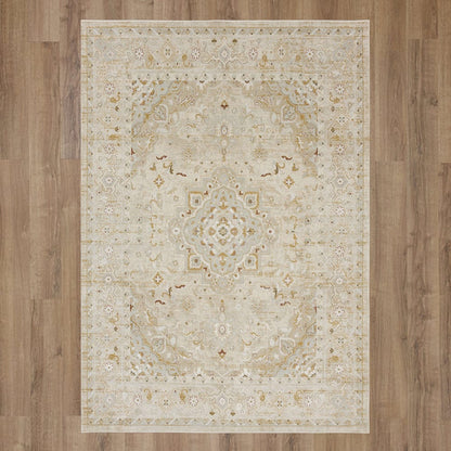 Karastan - Edenhall Cream 5' x 7' 6" Area Rug - R1257 238 060090 IP view 7