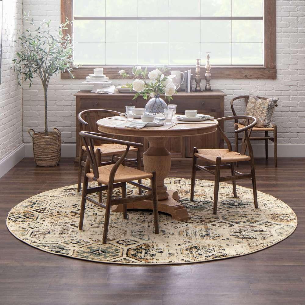 Karastan - Elements Tunis Beige 8 x 8 Area Rug - 91623-70033-R096-IP veiw 5