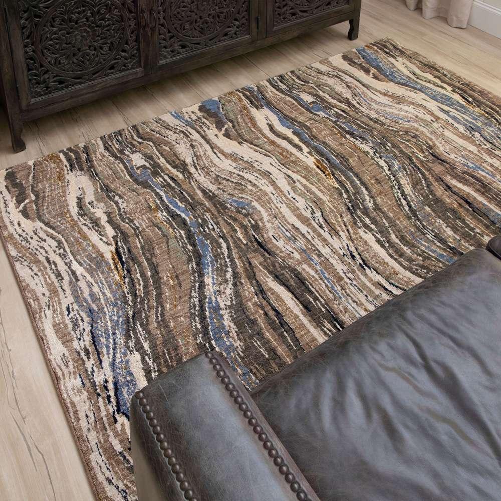 Karastan - Enigma Continuum Smokey Grey 5 3in x 7 10in Area Rug - 90968-90116-063094-IP veiw 4