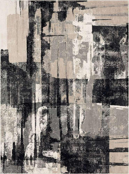 Karastan - Epiphany Brush Strokes Soot 2 4in x 7 10in Area Rug - 92210-90166-028094-IP veiw 1
