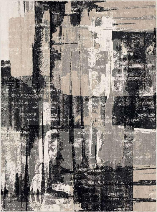 Karastan - Epiphany Brush Strokes Soot 5 3in x 7 10in Area Rug - 92210-90166-063094-IP veiw 1