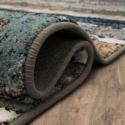 Karastan - Epiphany Colorful Waves Robins Egg Blue 5 3in x 7 10in Area Rug - 92204-60129-063094-IP veiw 2