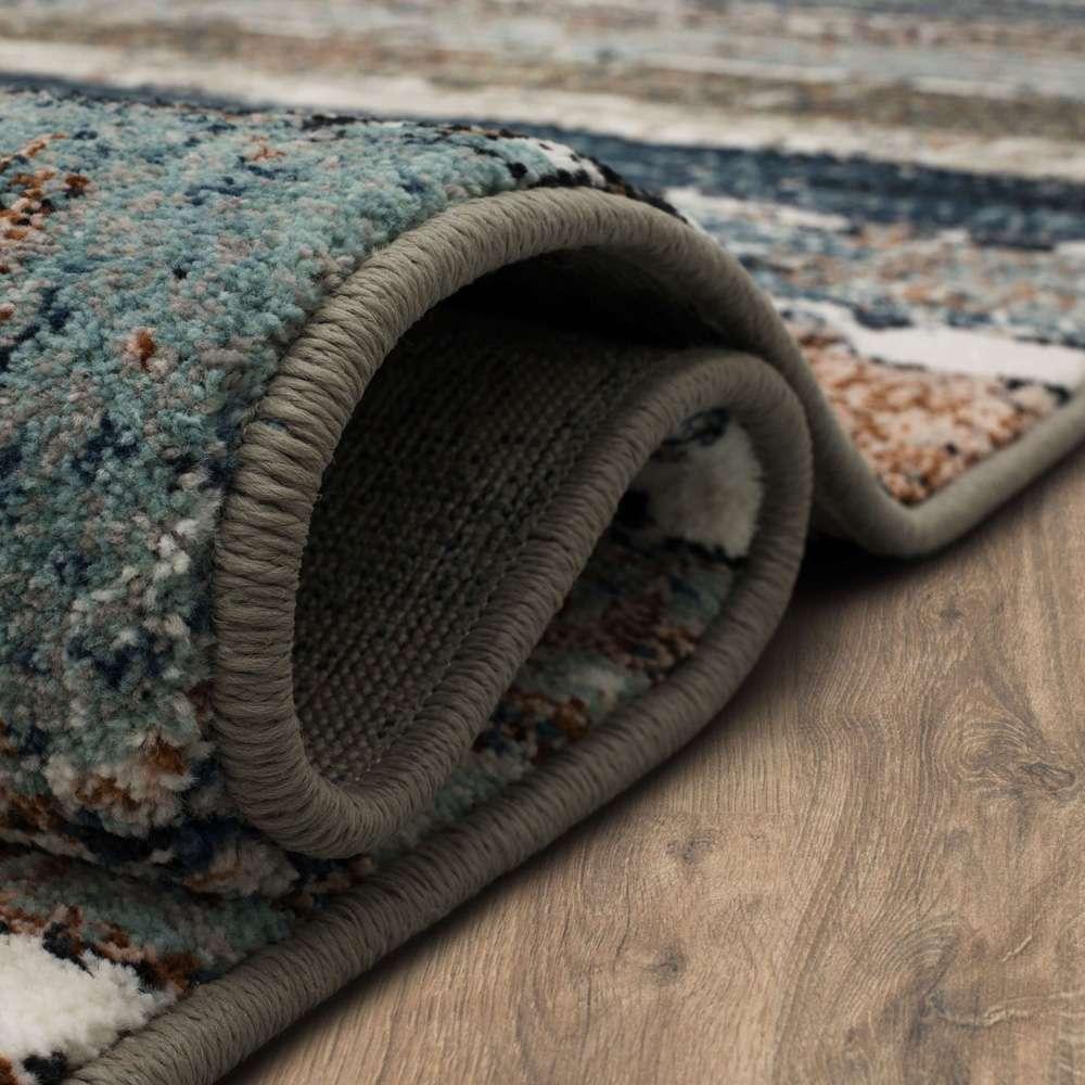 Karastan - Epiphany Colorful Waves Robins Egg Blue 9 6in x 12 11in Area Rug - 92204-60129-114155-IP veiw 3
