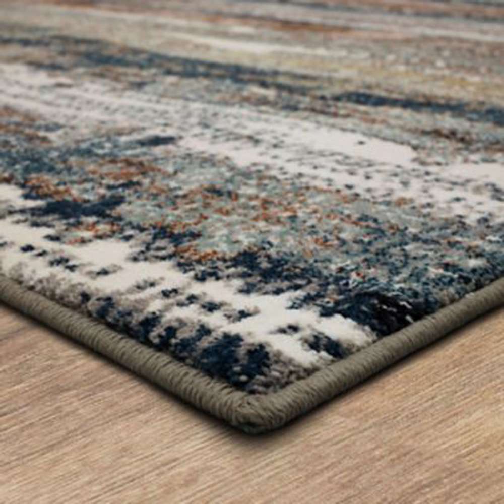 Karastan - Epiphany Colorful Waves Robins Egg Blue 9 6in x 12 11in Area Rug - 92204-60129-114155-IP veiw 4