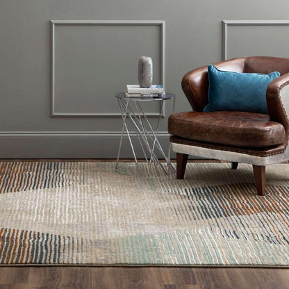 Karastan - Epiphany Precarious Stria Frost Grey 8 x 10 Area Rug - 92205-4545-096120-IP veiw 4