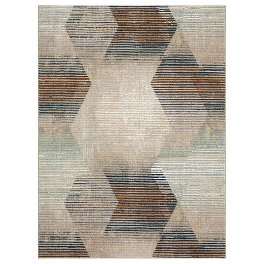 Karastan - Epiphany Precarious Stria Frost Grey 9 6in x 12 11in Area Rug - 92205-4545-114155-IP veiw 1