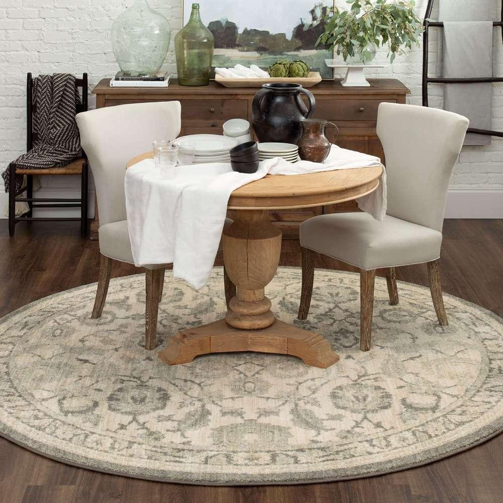 Karastan - Euphoria New Ross Ash Grey 8 x 8 Area Rug - 90259-5913-R096-IP veiw 3