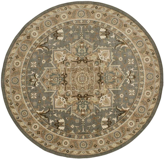 Karastan - Euphoria Rhodes Ash Grey 8 x 8 Area Rug - 90272-5913-R096-IP veiw 1