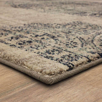 Karastan - Expressions by Scott Living Dharma Medallion Indigo 2 4in x 7 10in Area Rug - 91672-50102-028094-SG veiw 4