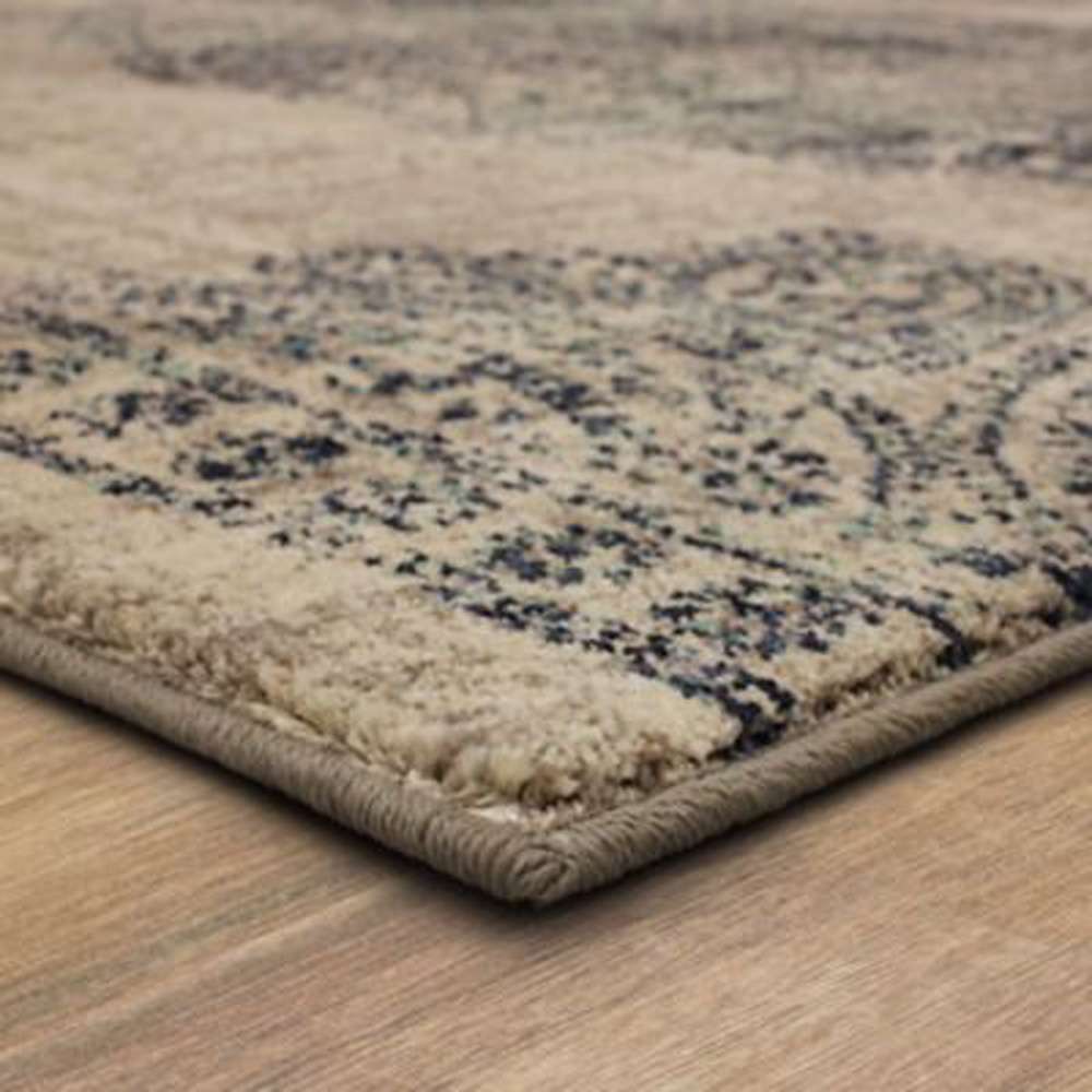 Karastan - Expressions by Scott Living Dharma Medallion Indigo 5 3in x 7 10in Area Rug - 91672-50102-063094-SG veiw 3