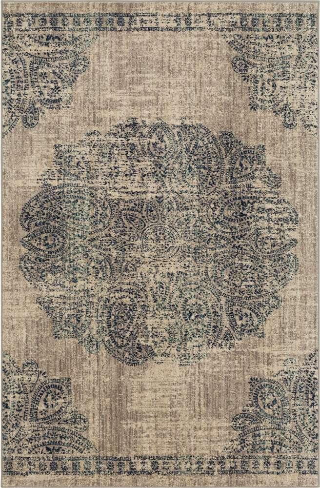 Karastan - Expressions by Scott Living Dharma Medallion Indigo 9 6in x 12 11in Area Rug - 91672-50102-114155-SG veiw 1