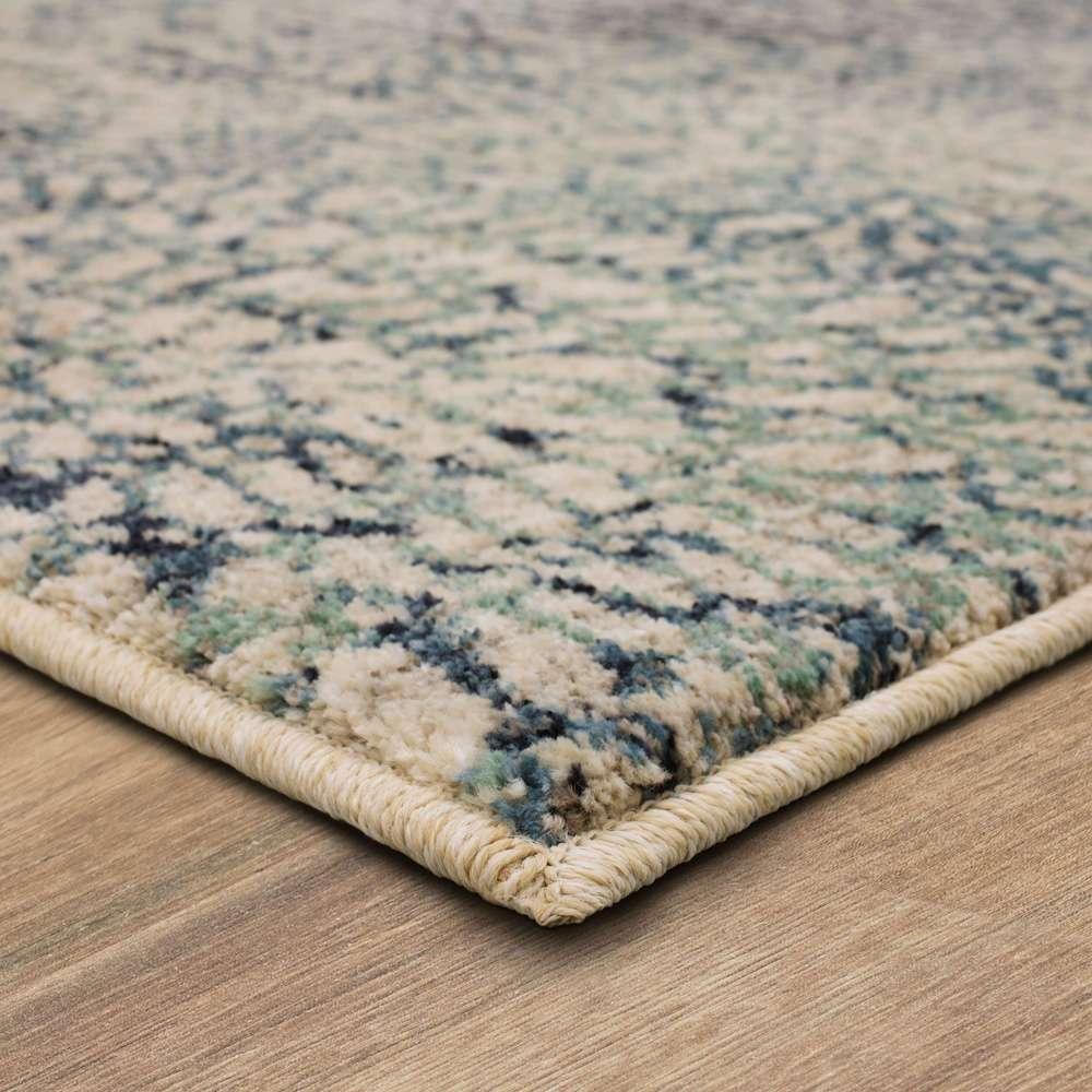 Karastan - Expressions by Scott Living Imprinted Blooms Aqua 2 4in x 7 10in Area Rug - 91671-60110-028094-SG veiw 4