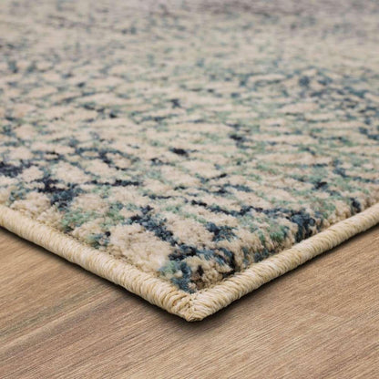 Karastan - Expressions by Scott Living Imprinted Blooms Aqua 2 4in x 7 10in Area Rug - 91671-60110-028094-SG veiw 4