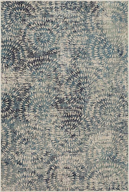Karastan - Expressions by Scott Living Imprinted Blooms Aqua 2 x 3 Area Rug - 91671-60110-024036-SG veiw 1