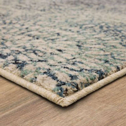 Karastan - Expressions by Scott Living Imprinted Blooms Aqua 2 x 3 Area Rug - 91671-60110-024036-SG veiw 3