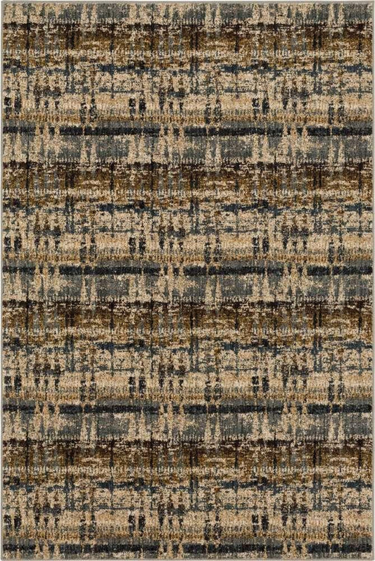 Karastan - Expressions by Scott Living Kaleidoscopic Denim 5 3in x 7 10in Area Rug - 91675-50128-063094-SG veiw 1